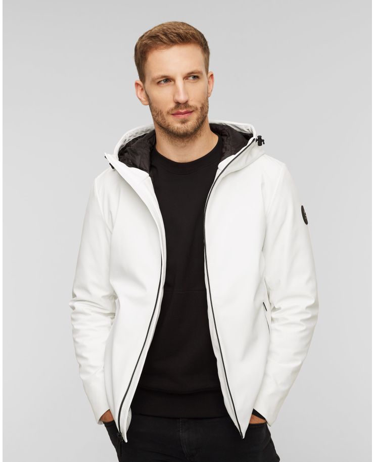 Jachetă pentru bărbați Woolrich Pacific Soft Shell - alb