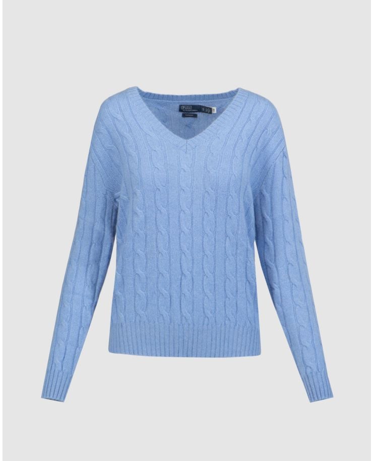 Kašmírový svetr Polo Ralph Lauren ve Světle Modré Barvě