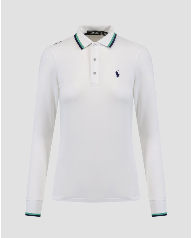 Polo bianca a maniche lunghe da donna Ralph Lauren RLX Golf