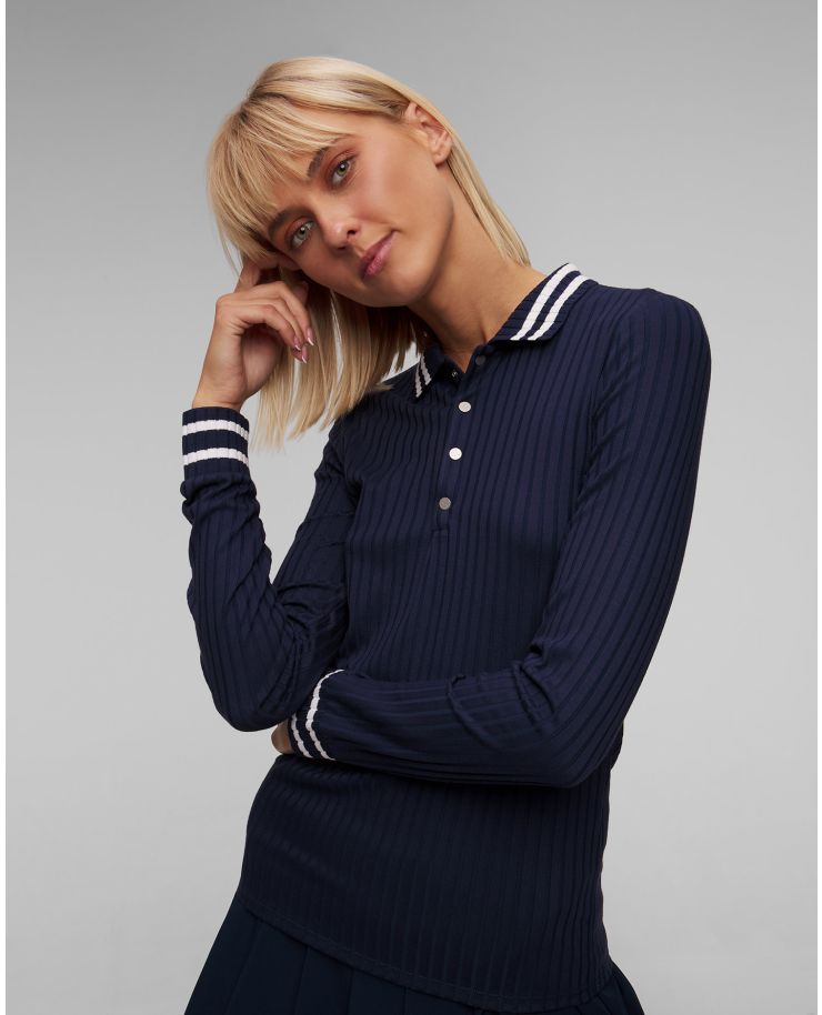 Polo à manches longues bleu marine pour femmes Ralph Lauren RLX Golf