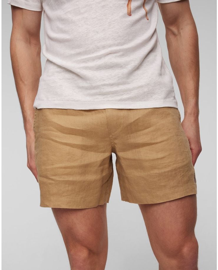 Shorts beige in lino da uomo Polo Ralph Lauren