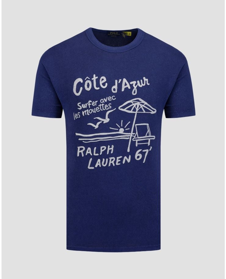 Tricou albastru marin pentru bărbați Polo Ralph Lauren