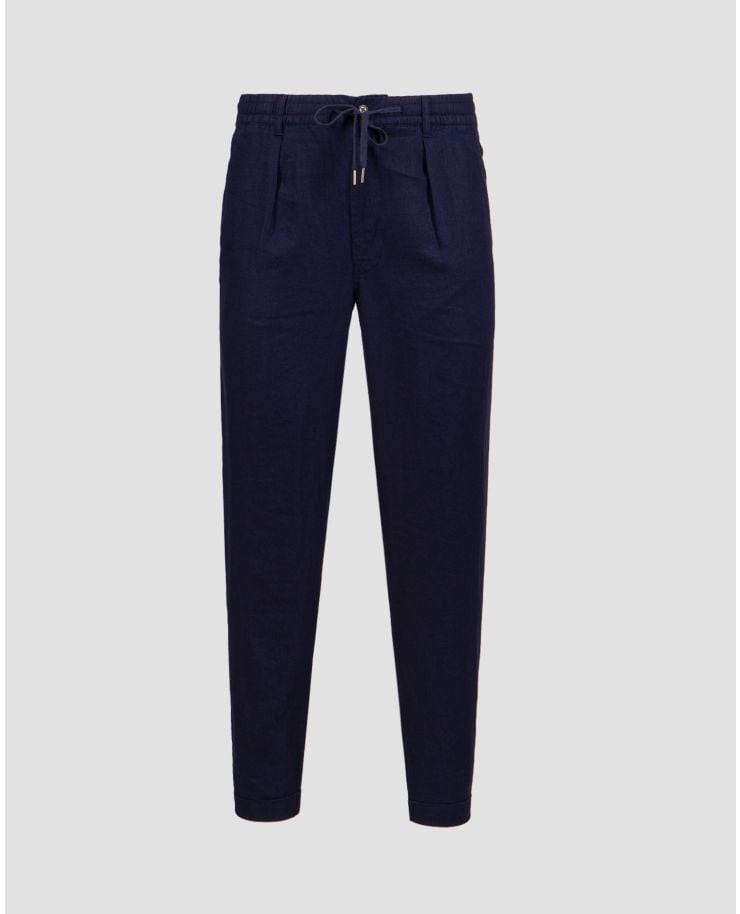 Pantalon en lin bleu marine pour hommes Polo Ralph Lauren