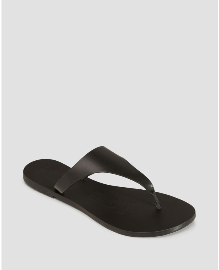 Manebi Sandals Flip-Flops für Damen aus Leder in Schwarz