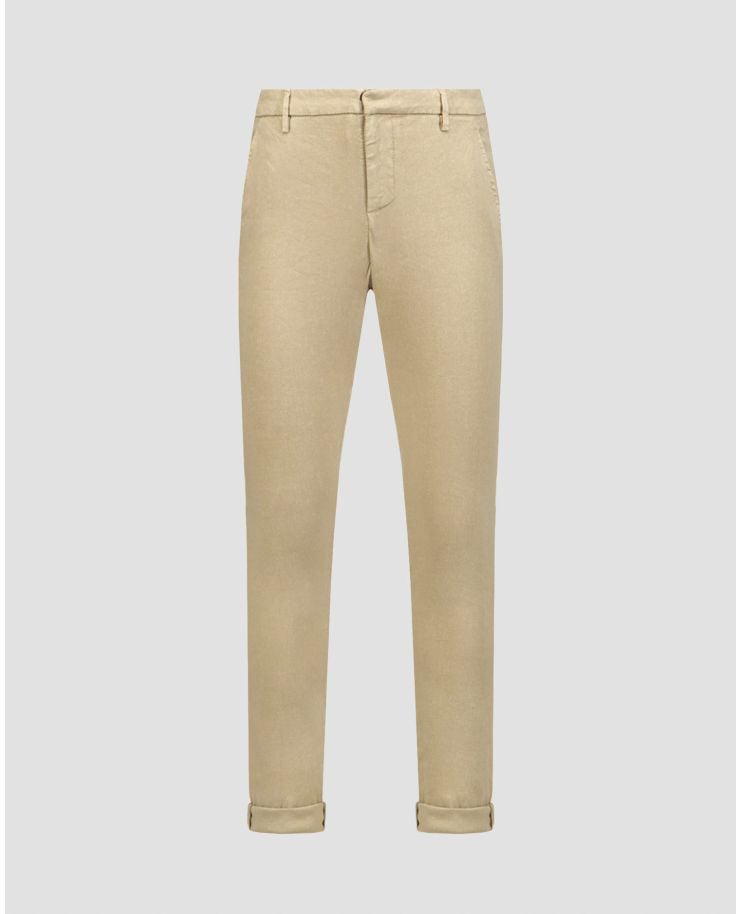 Pánské lněné kalhoty Dondup v Béžové Barvě