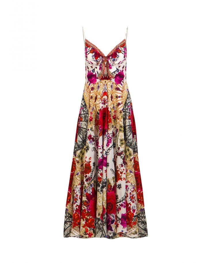 CAMILLA Reign of Roses silk dress
