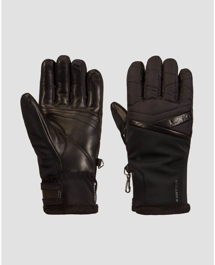 Women's black ski gloves Leki Snowfox 3D