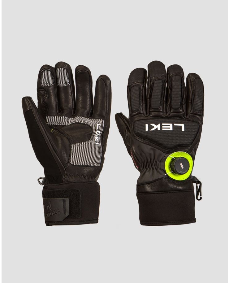 Czarno-szare rękawice narciarskie Leki Griffin Tune 3D Boa®