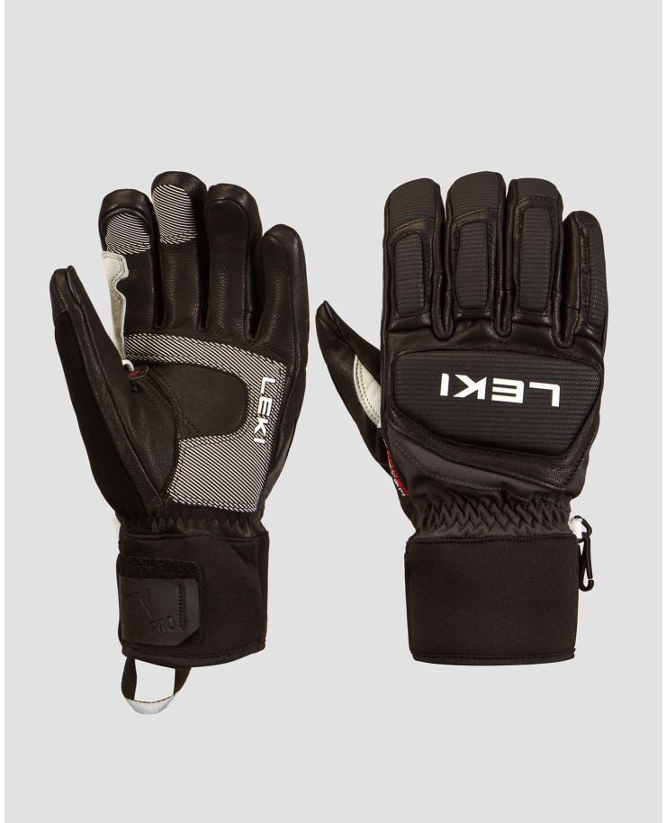 Čierne lyžiarske rukavice Leki Griffin Pro 3D