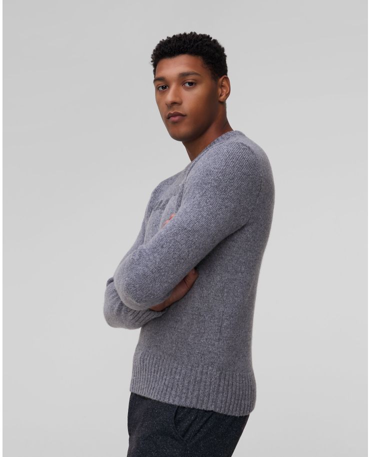 Pull en laine gris pour hommes Paul&Shark Knitted