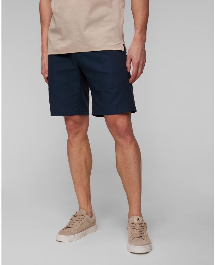 Men's blue shorts with linen Paul&Shark Bermuda Coulisse 1 Pince