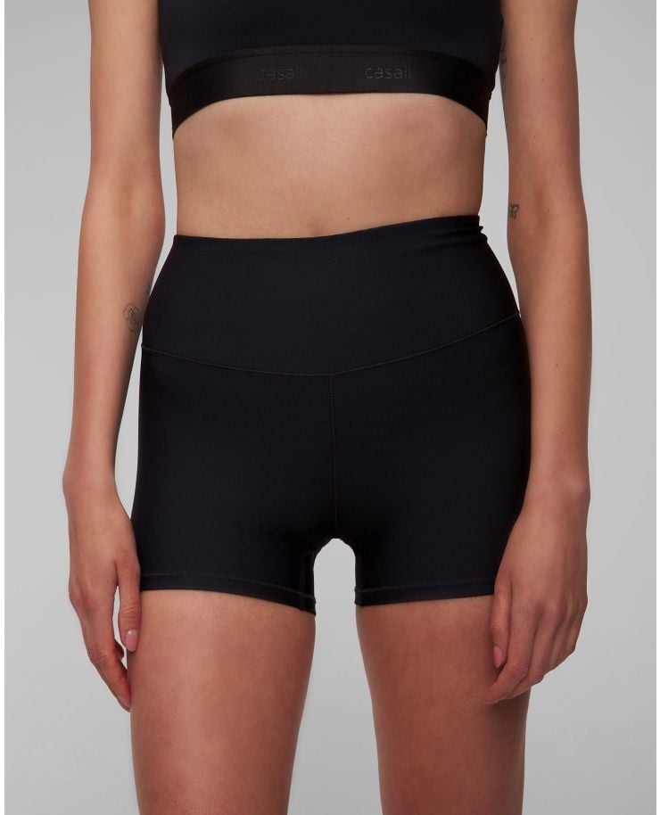 Černé dámské sportovní šortky s vysokým pasem Casall Ultra High Waist Hot Pant