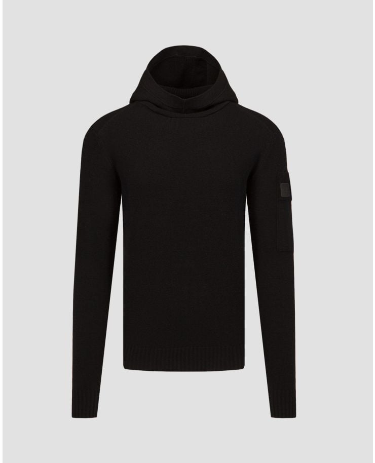 C.P. Company Schwarzes Kapuzensweatshirt aus Wolle für Herren