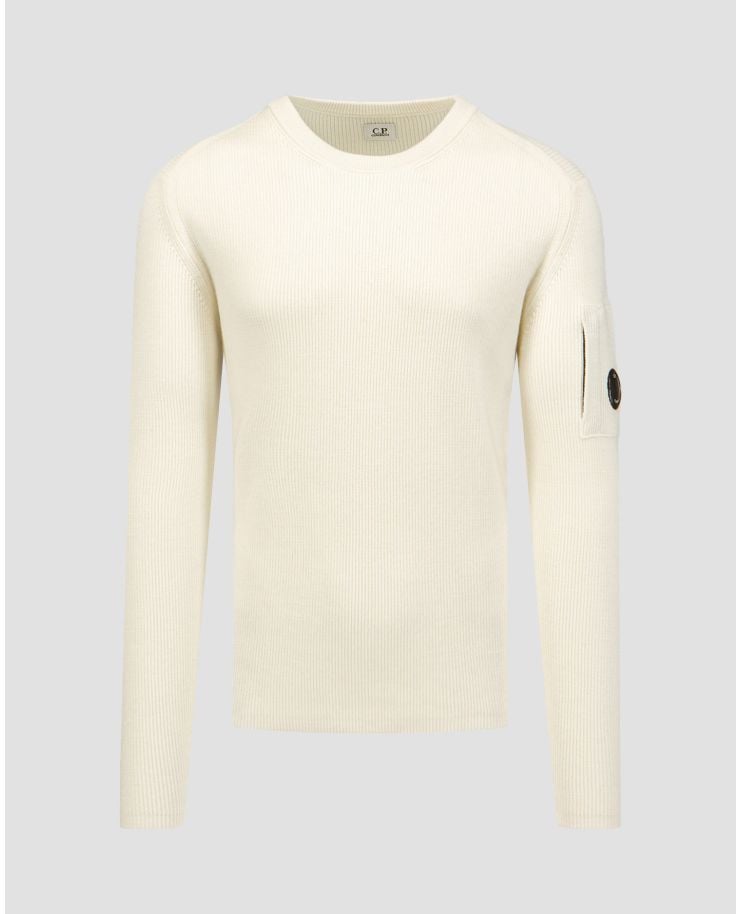 Pánsky biely vlnený sveter C.P. Company
