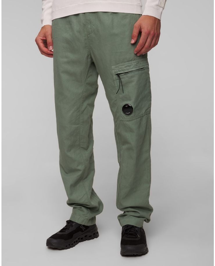 Spodnie lniane khaki męskie C.P. Company