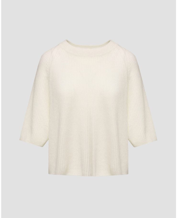 Biały sweter kaszmir damski Allude