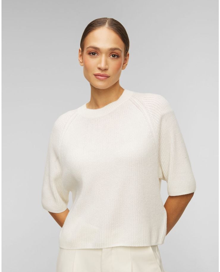 Biały sweter kaszmir damski Allude