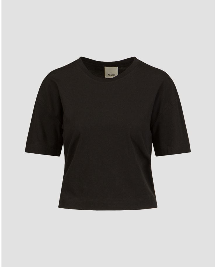 T-shirt nera da donna Allude