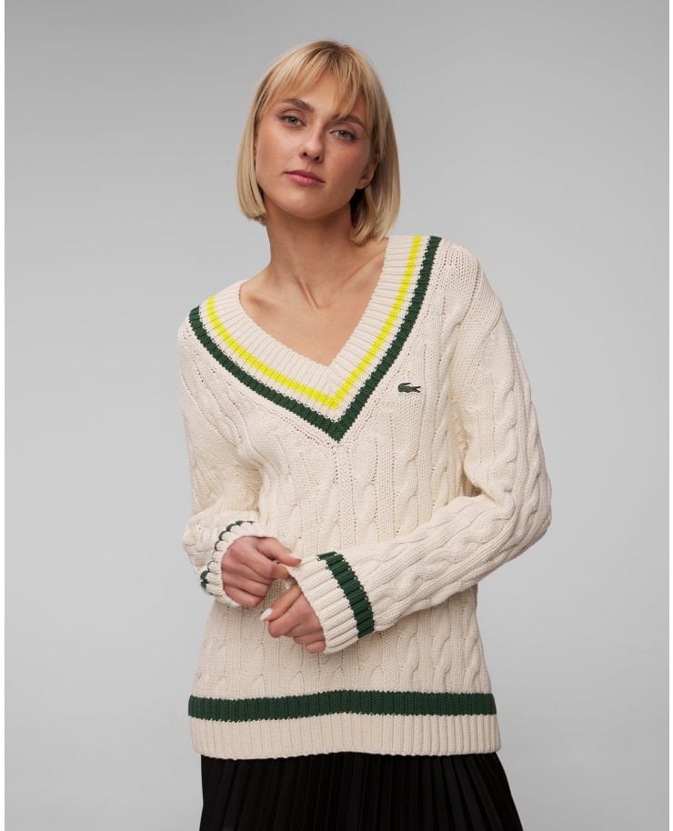 Kremowy sweter damski Lacoste AF6942