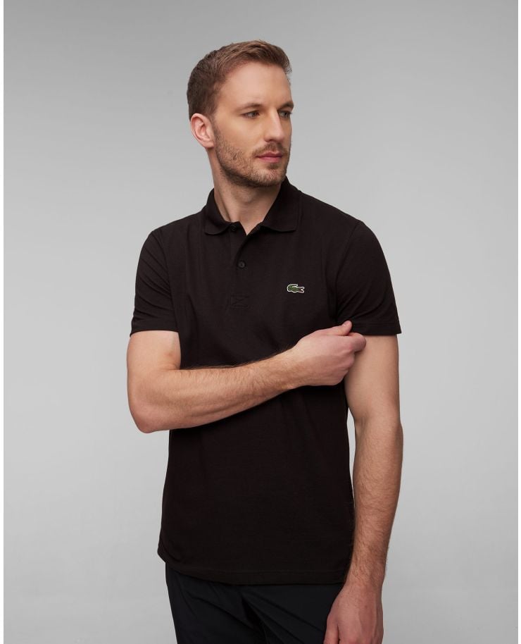 Tricou polo negru pentru bărbați Lacoste DH0783
