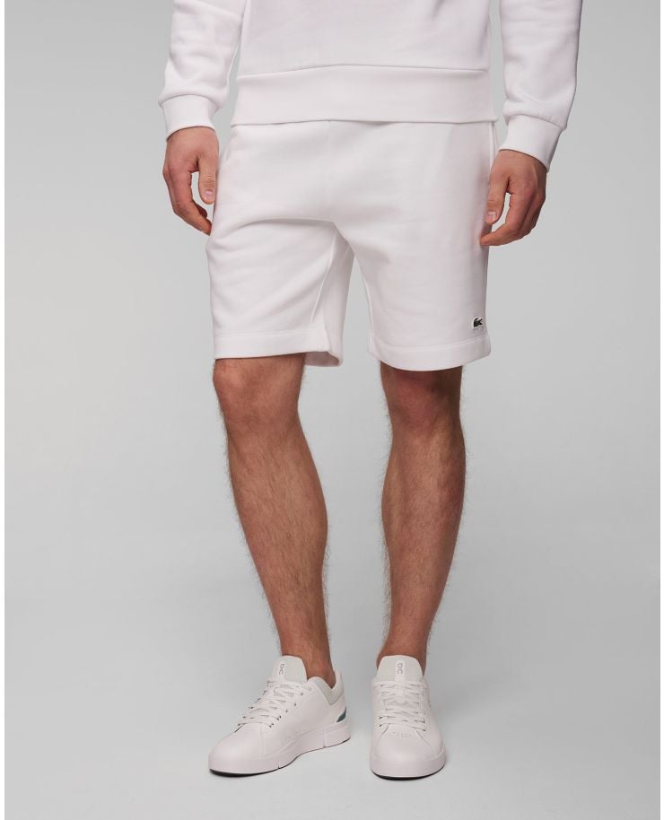 Pánske biele teplákové krátke nohavice Lacoste GH9627
