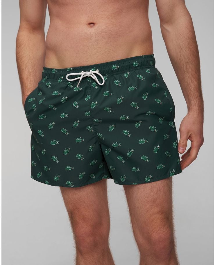 Pánske zelené plavecké šortky Lacoste MH7188