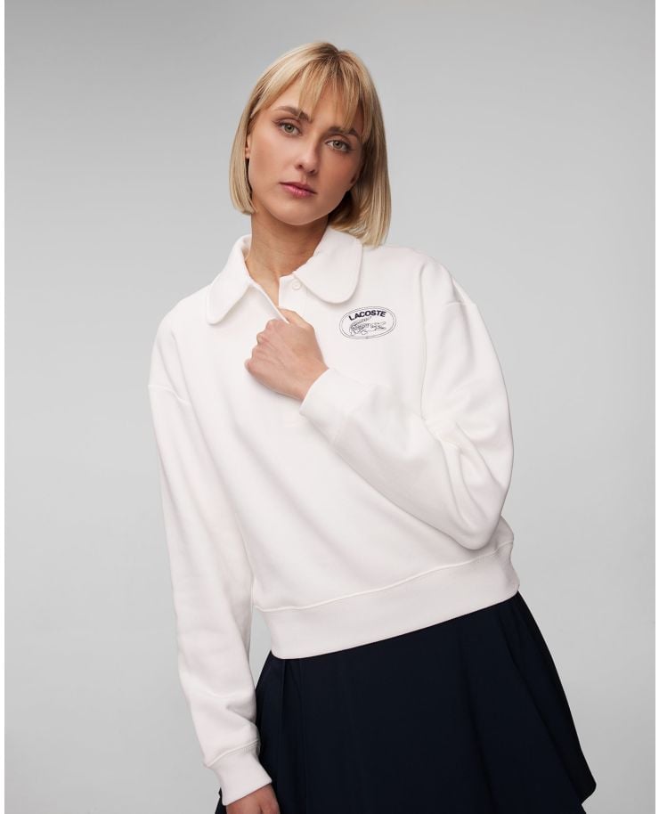 Women’s cream polo sweatshirt Lacoste SF3469