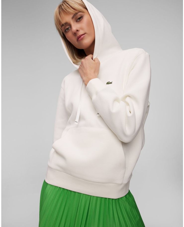Lacoste SF8346 Oversize-Sweatshirt für Damen in Creme