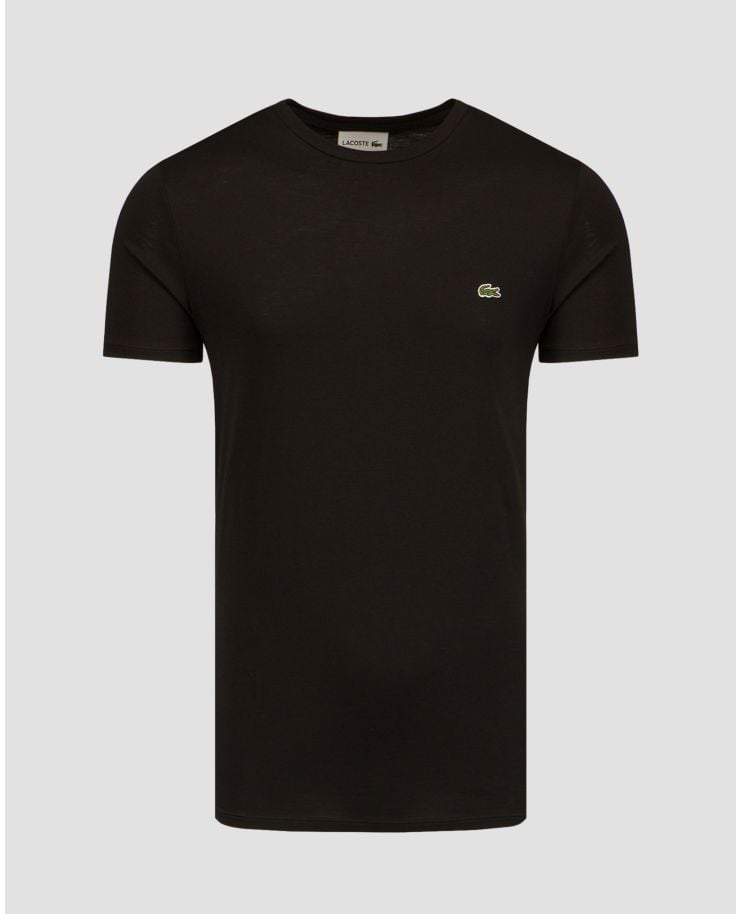 T-shirt nera da uomo Lacoste TH6709