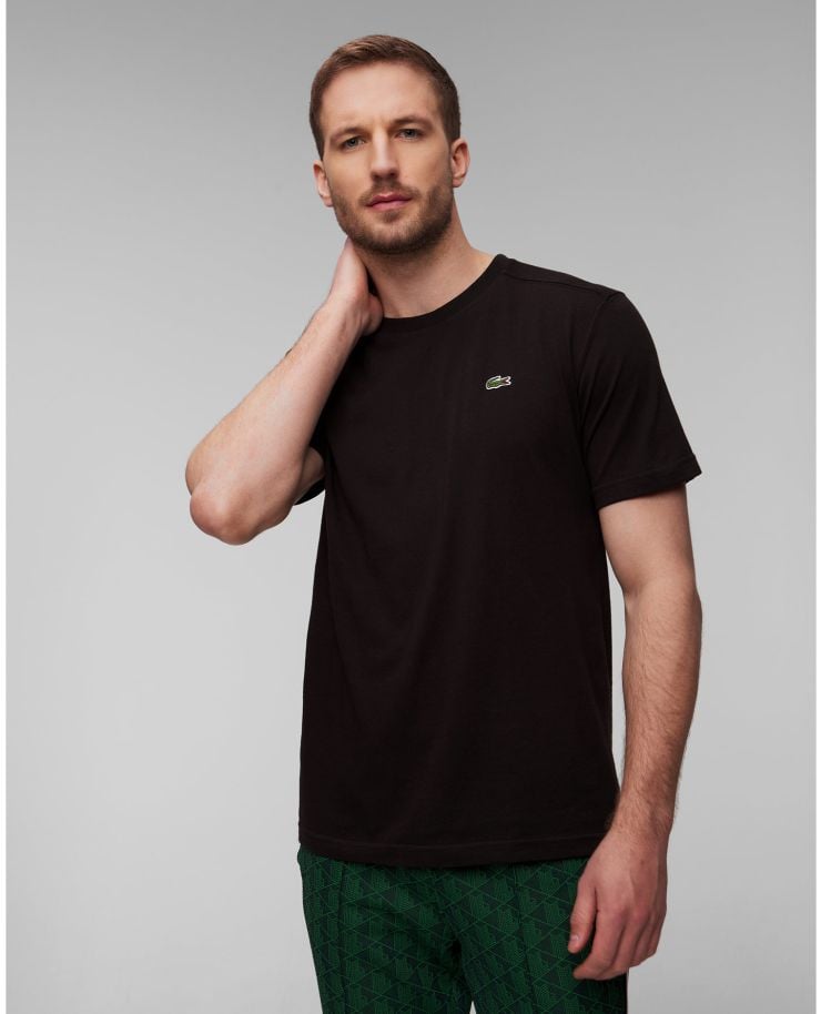 Czarny T-shirt męski Lacoste TH7618