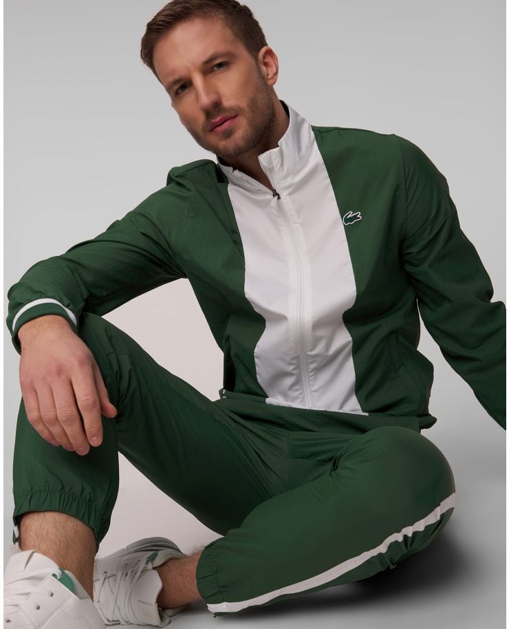 Zielono-biały komplet dresowy męski Lacoste WH7581 Danił Miedwiediew