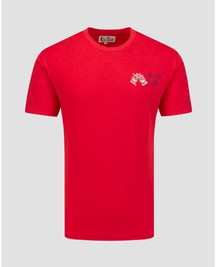 Czerwony t-shirt męski MC2 Saint Barth Arnott