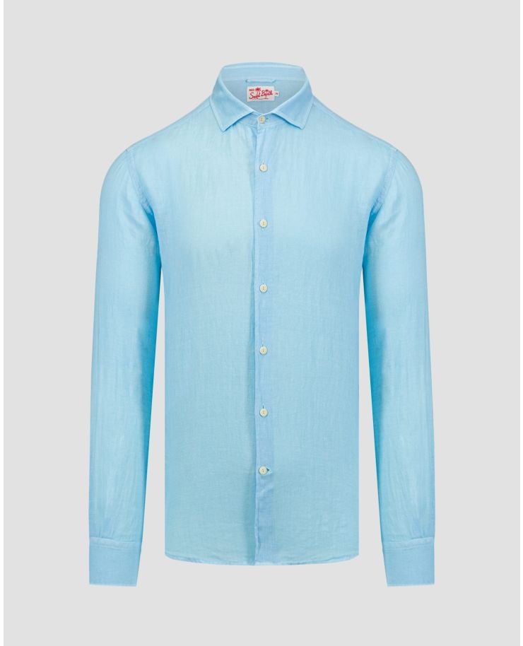 Men's blue linen shirt MC2 Saint Barth