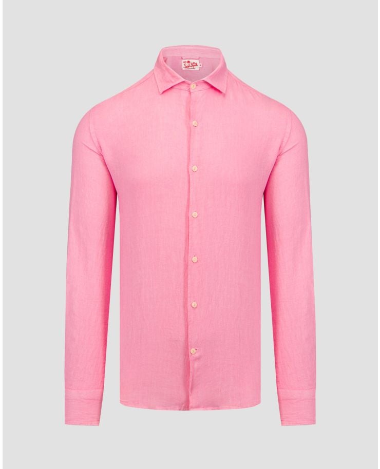 Camicia rosa di lino da uomo MC2 Saint Barth