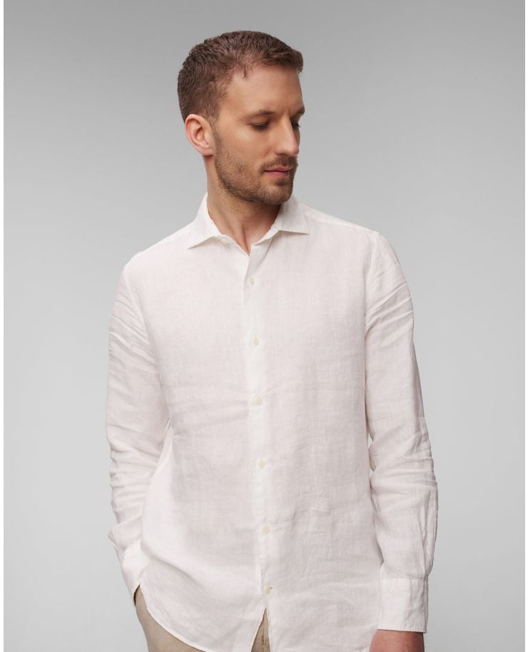 Camicia bianca di lino da uomo MC2 Saint Barth