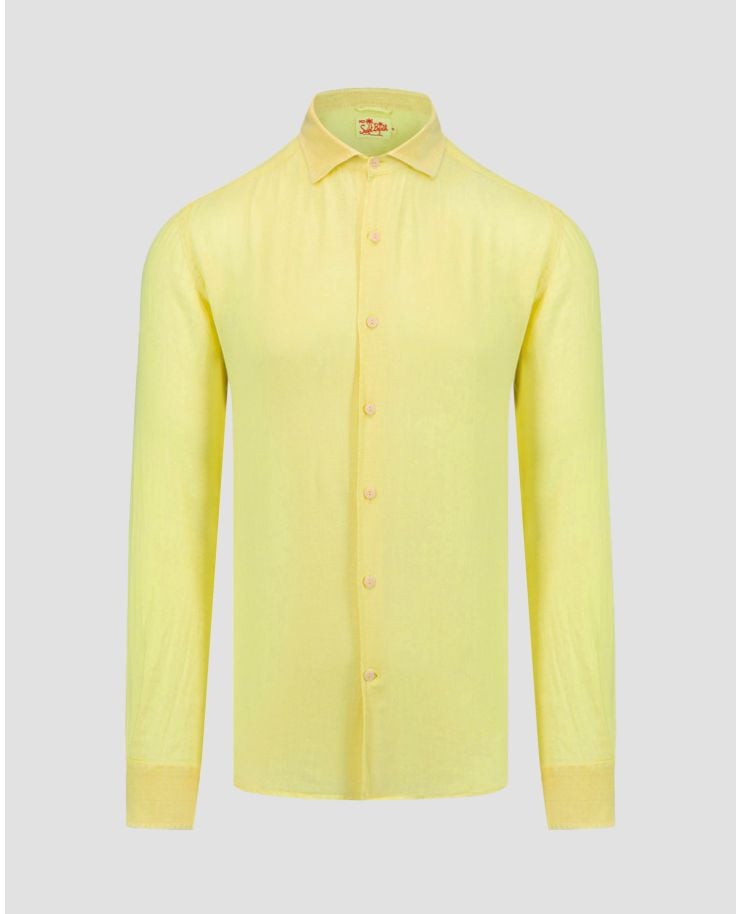 Camicia gialla di lino da uomo MC2 Saint Barth