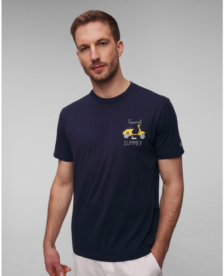 T-shirt bleu marine pour hommes MC2 Saint Barth 