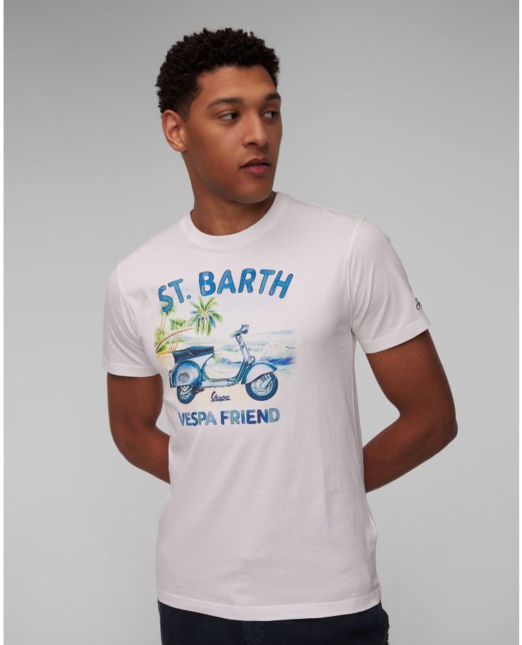 Biały T-shirt męski MC2 Saint Barth