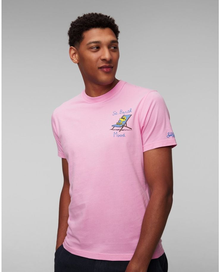 Růžové pánské tričko MC2 Saint Barth