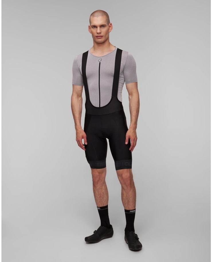 Pantaloncini neri con bretelle da ciclismo da uomo Ale Cycling Strada