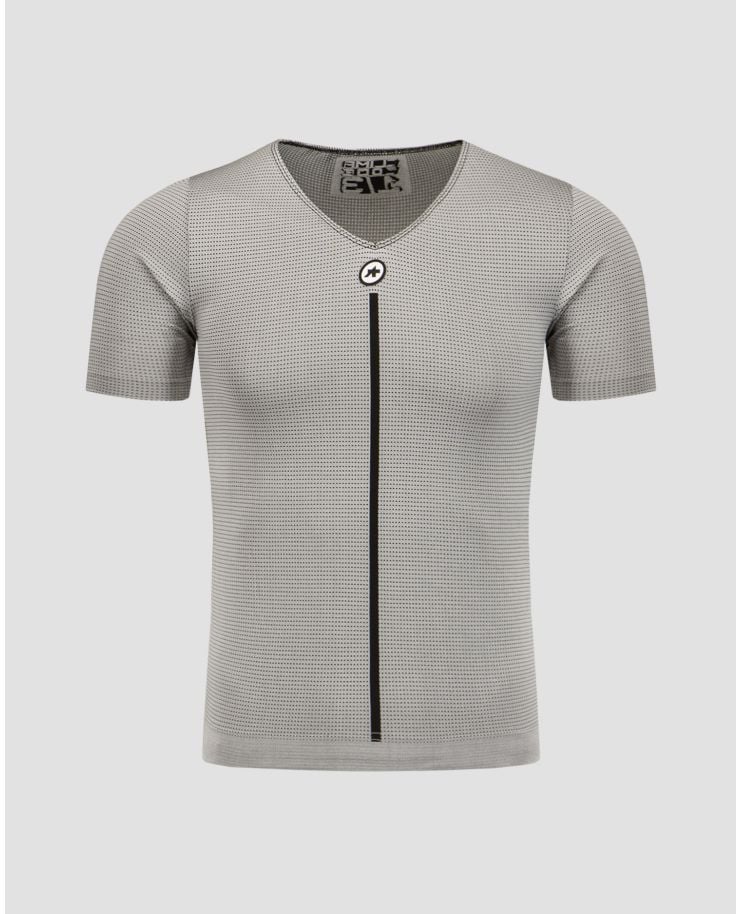Sweat-shirt cycliste gris pour hommes Assos 1/3 SS Skin Layer P1 