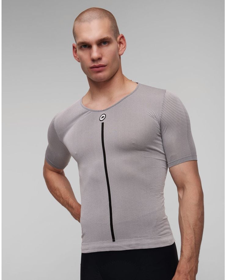 Men's grey cycling sweatshirt Assos 1/3 SS Skin Layer P1