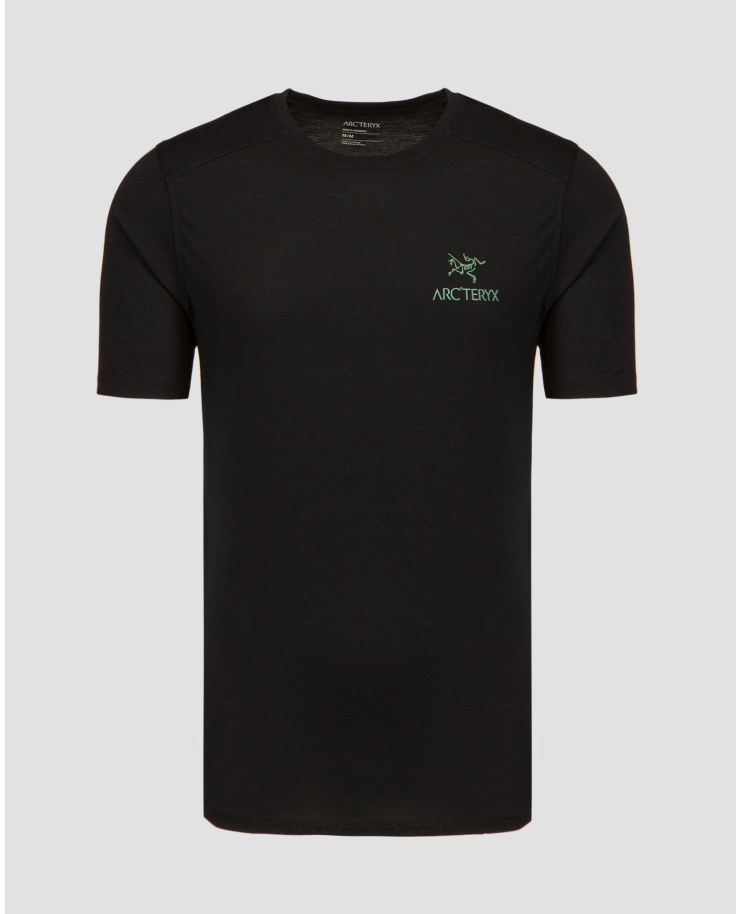 Pánska čierne funkčné tričko Arcteryx Ionia Merino Wool Arc'Word SS