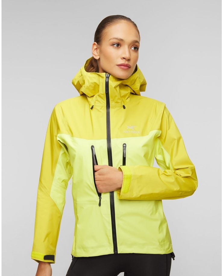 Women's yellow harshell jacket Arcteryx Alpha