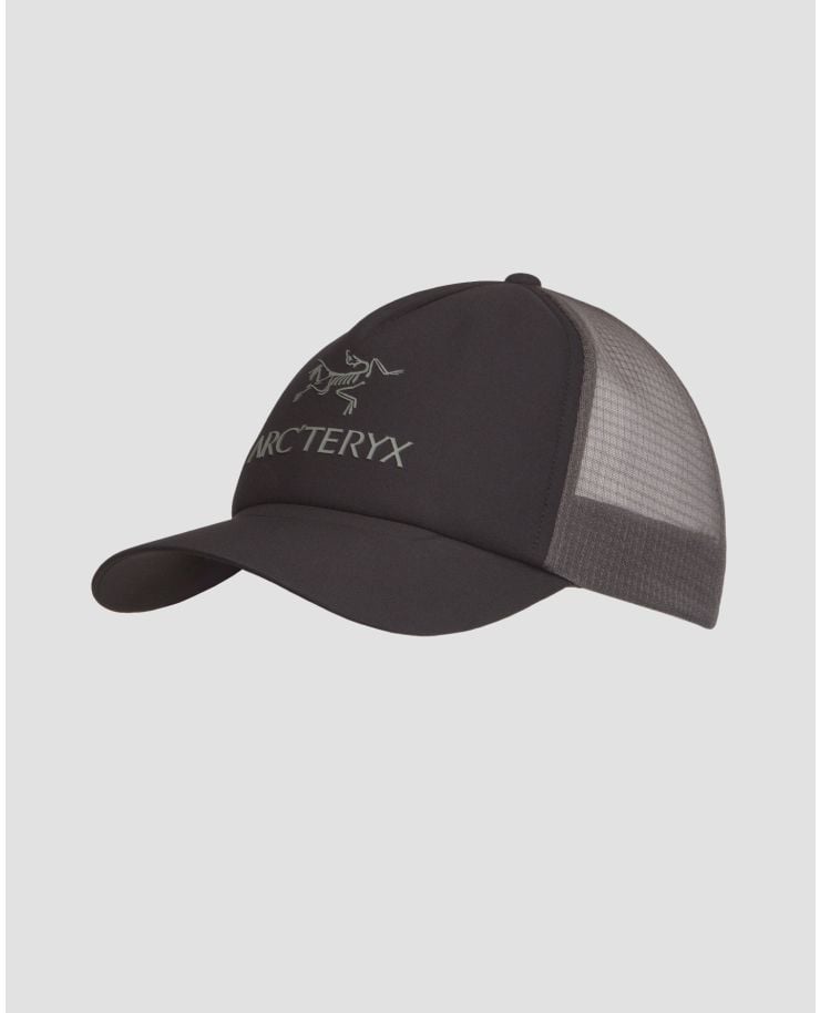 Czarna czapka z daszkiem Arcteryx Bird Word Trucker Curved