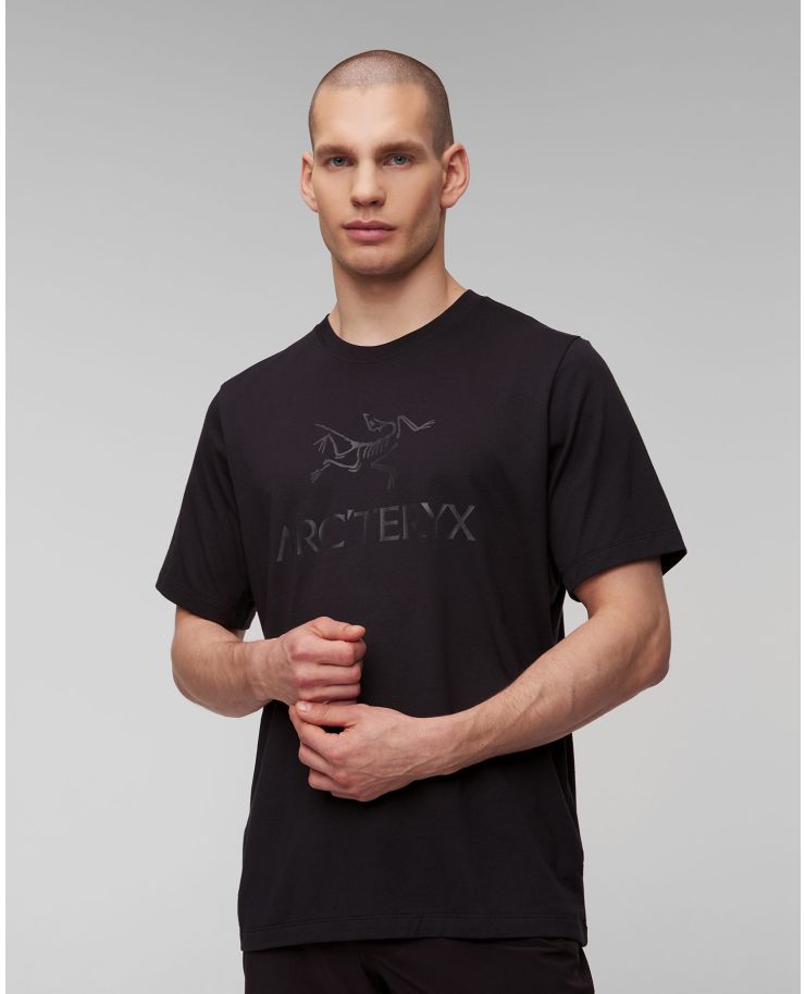 Tricou negru pentru bărbați Arcteryx Arcteryx Arc Word Logo SS M