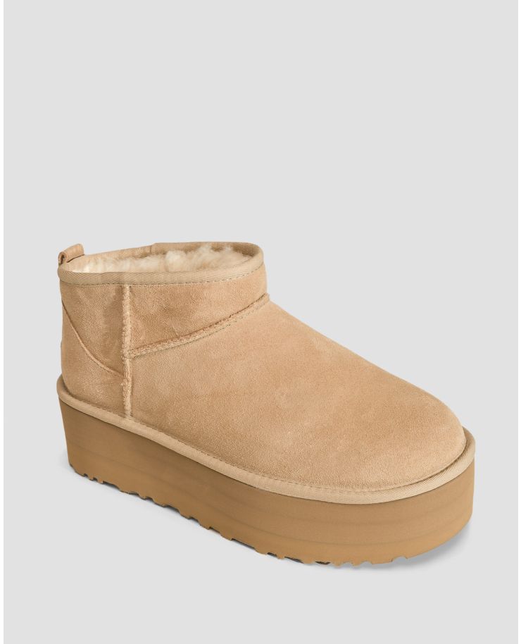 Topánky na platforme z ovčej kože UGG Classic Ultra Mini Platform