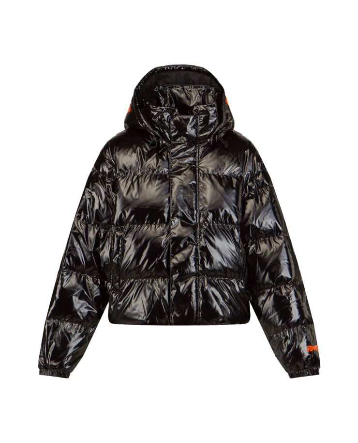 victoria beckham silver puffer
