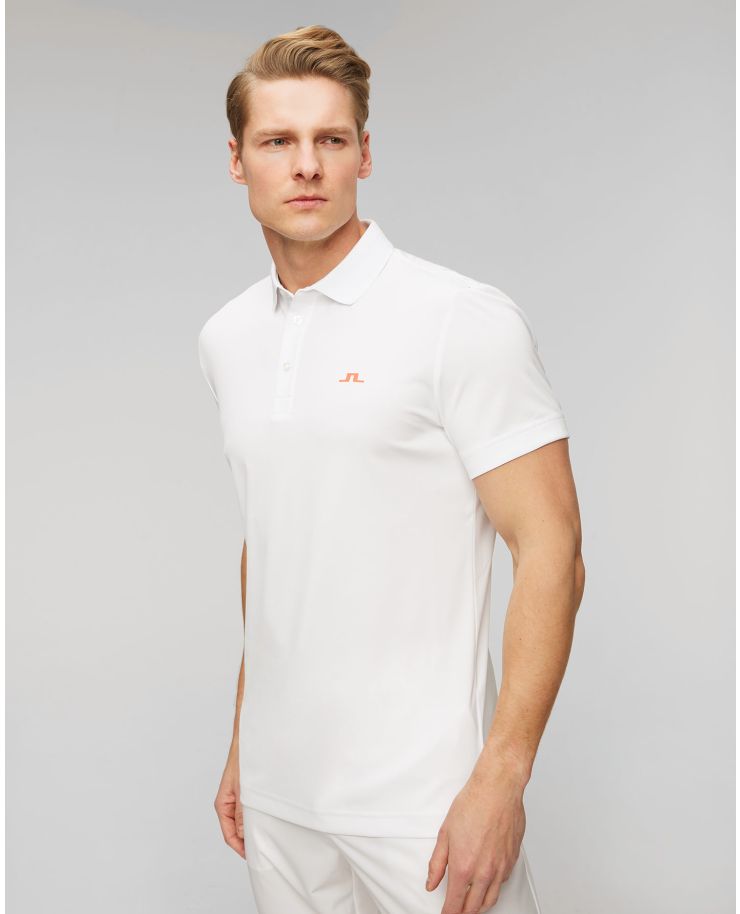 Tricou polo pentru bărbați cu aplicații J.Lindeberg Martin - alb