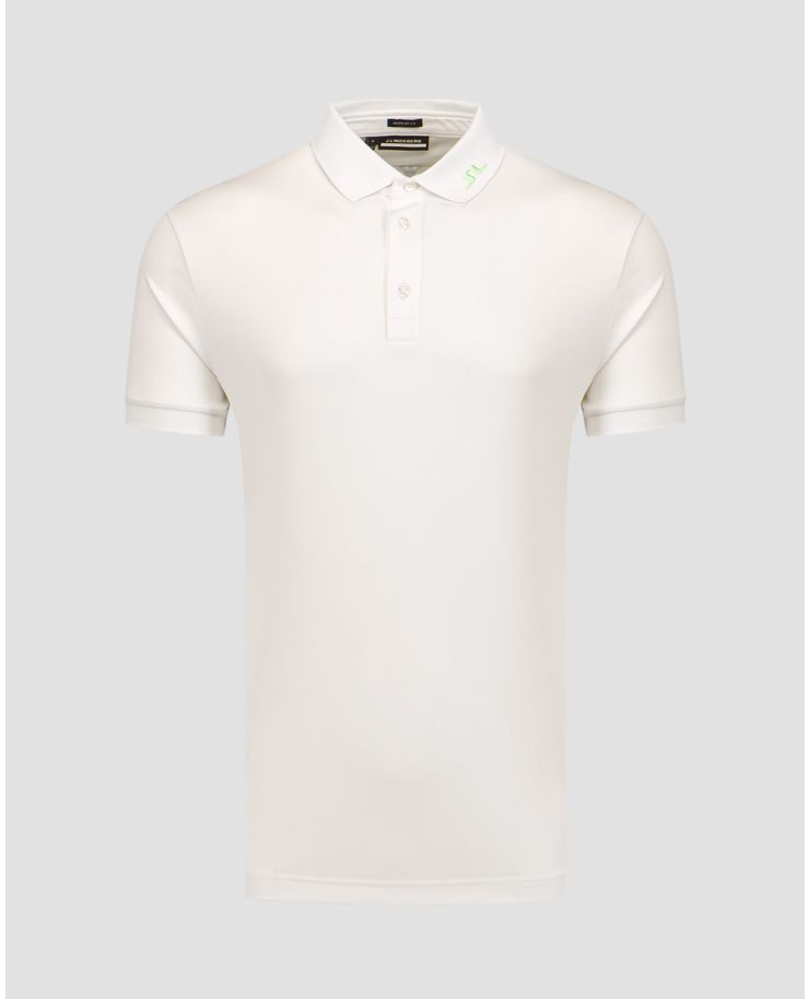 Tricou polo alb pentru bărbați J.Lindeberg KV Print